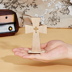 30 шт. деревянные крестовые украшения&nbsp;DIY-FH0009-72