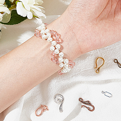 Тибетское Хук Стиль и глаз застежками&nbsp;TIBE-PH0005-13-WH