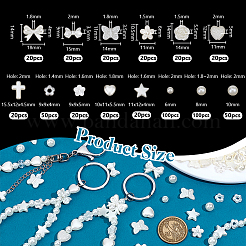 500 шт. 14 стиля акриловых бусин с имитацией жемчуга&nbsp;PACR-OC0001-01