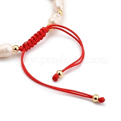 Bracciali di perline intrecciati con filo di nylon regolabile&nbsp;BJEW-JB05382-01