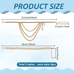 4 шт. 2 стиля&nbsp;AJEW-PH0007-80G