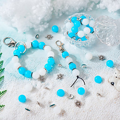 Kits de fabrication de bijoux en strass ronds et plats en silicone&nbsp;DIY-TA0011-85