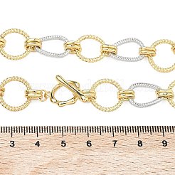 Двухцветные латунные цепочки с витыми звеньями&nbsp;KK-C251-34GP