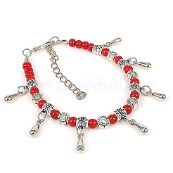 Böhmische Armbänder mit tropfenförmigen Anhängern aus einer Legierung&nbsp;WG9243-3