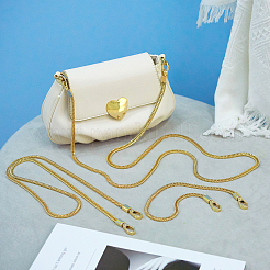 3 pz 3 stili di cinghie per borsa a catena piatta a serpente in ferro&nbsp;FIND-BT0001-26