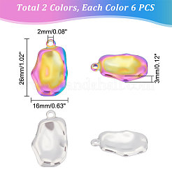 12 шт. подвески из нержавеющей стали 304 двух цветов&nbsp;STAS-UN0039-62