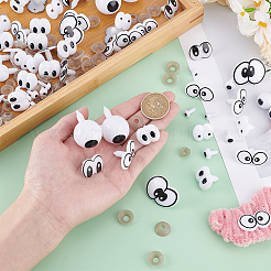 96 Satz 10 Stile Plastikaugen für Puppen zum Basteln&nbsp;DIY-GO0002-40
