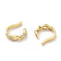 Orecchini a polsino infinito con zirconi chiari&nbsp;EJEW-G295-09G