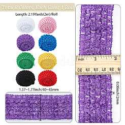 8 paquet de ruban élastique au crochet de 8 couleurs&nbsp;WCOR-GF0001-04A