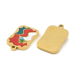 Pendentifs en acier inoxydable 304 émaillés&nbsp;STAS-H251-03A-04