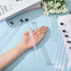 Акриловая трубка для хранения благовоний с черной крышкой для ароматических палочек&nbsp;AJEW-WH0561-31