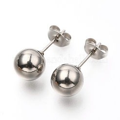 Ohrstecker mit Kugeln aus Edelstahl 304&nbsp;EJEW-C501-10E