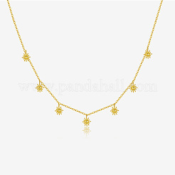 925 подвеска-подсолнух из стерлингового серебра с цепочкой-кабелем для женщин&nbsp;FS-WG3010A-02