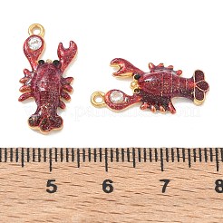 Anhänger aus Edelstahl 304 mit Emaille und Glitzerpulver&nbsp;STAS-Q119-07G-02