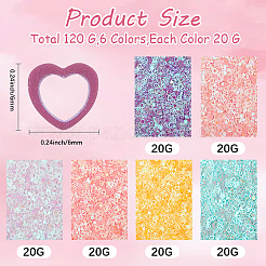 120 г двухцветных пластиковых пайеток&nbsp;PVC-CP0001-02B