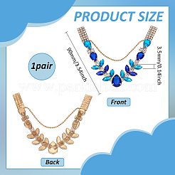1 пара цепочек для ремешков на сапоги из сплава и акрила со стразами&nbsp;AJEW-FG0004-79B