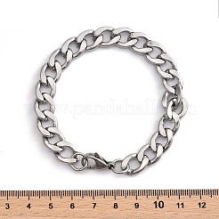 Не тускнеющий браслет из нержавеющей стали 304 для мужчин и женщин BJEW-G669-23P