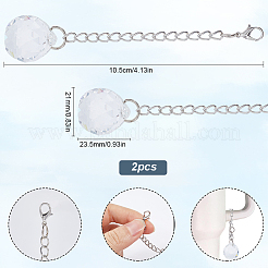 2 шт. круглый кулон из смолы&nbsp;HJEW-SC0001-69