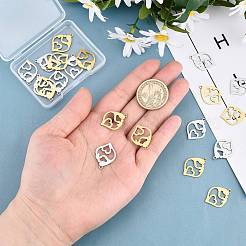 20 шт. подвески из нержавеющей стали 201 двух цветов&nbsp;STAS-DC0004-13