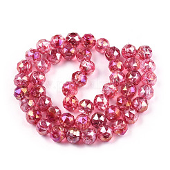 Прозрачные стеклянные бусины гальваническим пряди&nbsp;EGLA-N006-077G