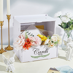 Hochzeitskartenboxen aus PVC&nbsp;CON-WH0089-224