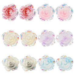 30 Stück 6 Farben leuchtende Harz-Cabochons&nbsp;CRES-TA0001-79