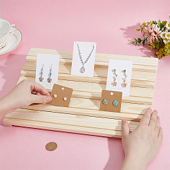 1 шт. двухъярусная деревянная подставка-органайзер для сережек&nbsp;ODIS-PH0002-01