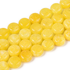 Окрашенные природные белый нефрит бисер пряди&nbsp;G-T143-16K