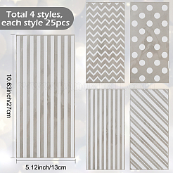 100 шт. 4-х видов прямоугольных пластиковых пакетиков для конфет&nbsp;ABAG-WH20013-19C