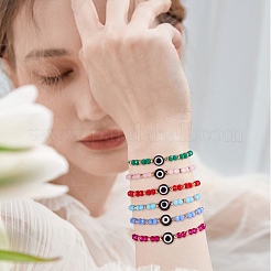 Einstellbare gewachste Schnur geflochtene Perlenarmbänder&nbsp;BJEW-SZC0001-03B