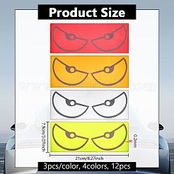 12 pièce de 4 autocollants réfléchissants autocollants pour animaux de compagnie de couleur&nbsp;DIY-NB0016-01B