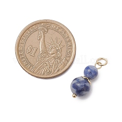 3 шт. 3 стильных круглых подвесок из окрашенного натурального кварца&nbsp;PALLOY-JF04701-01