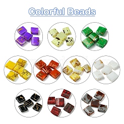 50 pièces 10 couleurs perles de rocaille en verre à 2 trous&nbsp;SEED-YW0002-76