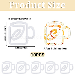 10 trombones en acrylique thermique vierges par sublimation&nbsp;AJEW-CP0006-83A