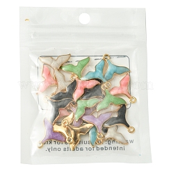 24шт 6 цвета сплава эмалевые подвески&nbsp;ENAM-FS0002-04