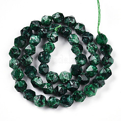 Окрашенные натуральные кунжутные нитки из бисера яшмы&nbsp;G-T139-8mm-47E