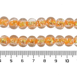 Нити из фольгированных бусин лэмпворк ручной работы&nbsp;FOIL-K003-04F