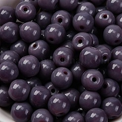 Непрозрачные цветные стеклянные бусины&nbsp;SEED-Z004-P8MM-01