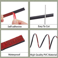 Garniture de moulure flexible autocollante en pvc&nbsp;DIY-CP0011-89A-03