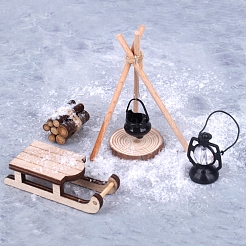 Mini maqueta de madera&nbsp;PW-WGB41BE-01