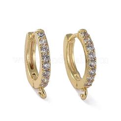 Reperti per orecchini a cerchio huggie in ottone&nbsp;KK-P150-42