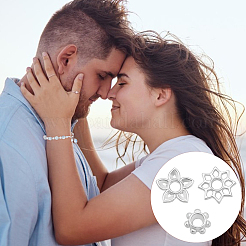 60 шт. 3 стиля 304 нержавеющая сталь разделительные бусины&nbsp;STAS-UN0063-77