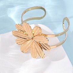 Браслеты-манжеты из сплава и железа для женщин&nbsp;LS-BJEW-F501-01A-KCG