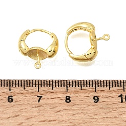 Messing Huggie Hoop Ohrring Zubehör&nbsp;KK-C258-06A-G