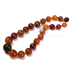 Rangs de perles dégradées en agate naturelle teinte et chauffée&nbsp;GG-CBA007A-D11-01A