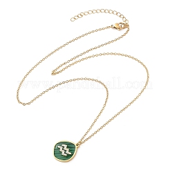 Collar con colgante de constelación de circonita cúbica micropavé de acero inoxidable 304&nbsp;NJEW-R021-01G-11