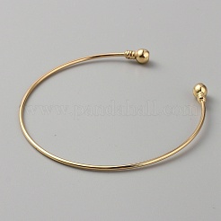 Железные открытые браслеты-манжеты&nbsp;BJEW-WH0024-01A-G