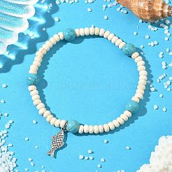 3 шт. 3 стильных браслета из сплава с подвесками&nbsp;BJEW-JB12286