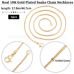 6шт латунные ожерелья-змейки для мужчин и женщин&nbsp;MAK-BBC0001-07