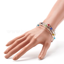 Bracelet enroulé à fils à mémoire de forme en acier à 4 boucle&nbsp;BJEW-JB06457